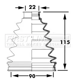 FIRST LINE FIRST LINE FCB6050  FIRST LINE Drive Shaft Cv Boot Kit 