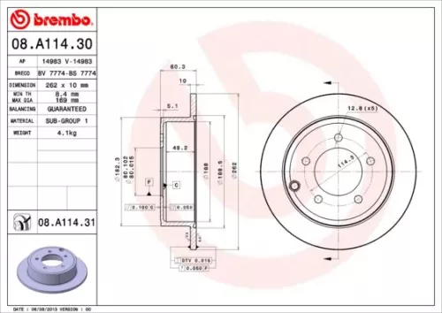 ABS ABS (11431) Front ABS Brake Disc 