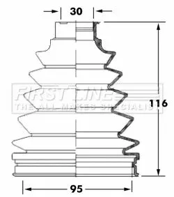 FIRST LINE FIRST LINE FCB6051  FIRST LINE Drive Shaft Cv Boot Kit 