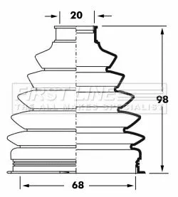 FIRST LINE FIRST LINE FCB6052  FIRST LINE Drive Shaft Cv Boot Kit 