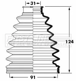 FIRST LINE FIRST LINE FCB6056  FIRST LINE Drive Shaft Cv Boot Kit 
