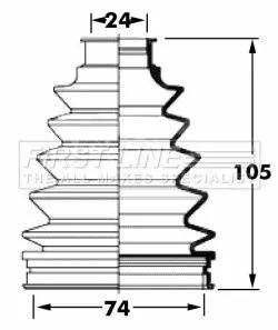FIRST LINE FIRST LINE FCB6059  FIRST LINE Drive Shaft Cv Boot Kit 