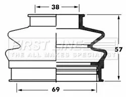 FIRST LINE FIRST LINE FCB6064  FIRST LINE Drive Shaft Cv Boot Kit 