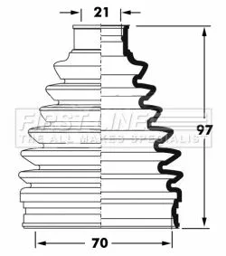  FIRST LINE Drive Shaft Cv Boot Kit