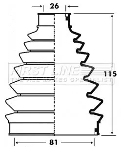  FIRST LINE Drive Shaft Cv Boot Kit