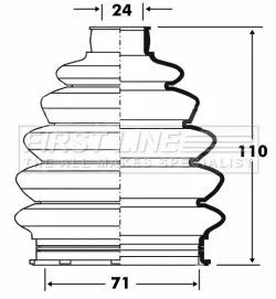 FIRST LINE FIRST LINE FCB6078  FIRST LINE Drive Shaft Cv Boot Kit 