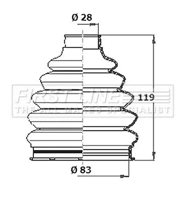 FIRST LINE FIRST LINE FCB6084  FIRST LINE Drive Shaft Cv Boot Kit 