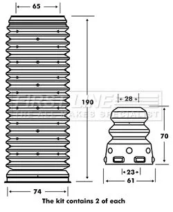 FIRST LINE FIRST LINE (FPK7073)  FIRST LINE Dust Cover Kit shock absorber 