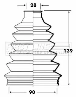 FIRST LINE FIRST LINE FCB6085  FIRST LINE Drive Shaft Cv Boot Kit 