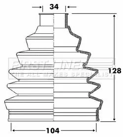 FIRST LINE FIRST LINE FCB6090  FIRST LINE Drive Shaft Cv Boot Kit 