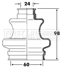FIRST LINE FIRST LINE FCB6094  FIRST LINE Drive Shaft Cv Boot Kit 