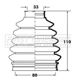 FIRST LINE FIRST LINE FCB6096  FIRST LINE Drive Shaft Cv Boot Kit 