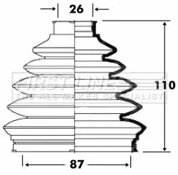  FIRST LINE Drive Shaft Cv Boot Kit