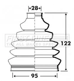 FIRST LINE FIRST LINE FCB6103  FIRST LINE Drive Shaft Cv Boot Kit 