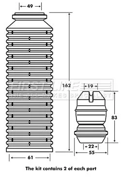  FIRST LINE Dust Cover Kit shock absorber