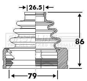  FIRST LINE Drive Shaft Cv Boot Kit