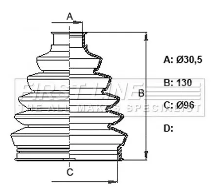  FIRST LINE Drive Shaft Cv Boot Kit