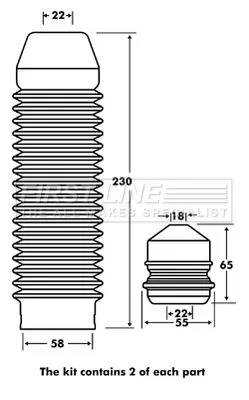 FIRST LINE FIRST LINE FPK7078  FIRST LINE Dust Cover Kit shock absorber 