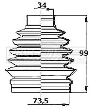 FIRST LINE FIRST LINE FCB6143  FIRST LINE Drive Shaft Cv Boot Kit 