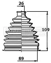 FIRST LINE FIRST LINE FCB6150  FIRST LINE Drive Shaft Cv Boot Kit 