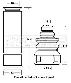 FIRST LINE FIRST LINE FPK7080  FIRST LINE Dust Cover Kit shock absorber 