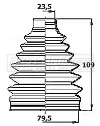 FIRST LINE FIRST LINE FCB6151  FIRST LINE Drive Shaft Cv Boot Kit 