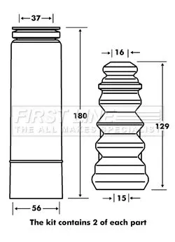 FIRST LINE FIRST LINE (FPK7081)  FIRST LINE Dust Cover Kit shock absorber 