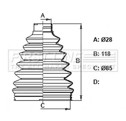 FIRST LINE FIRST LINE (FCB6163)  FIRST LINE Drive Shaft Cv Boot Kit 