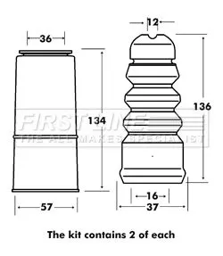FIRST LINE FIRST LINE (FPK7082)  FIRST LINE Dust Cover Kit shock absorber 