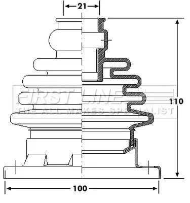 FIRST LINE FIRST LINE (FCB6173)  FIRST LINE Drive Shaft Cv Boot Kit 