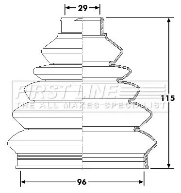 FIRST LINE FIRST LINE (FCB6180)  FIRST LINE Drive Shaft Cv Boot Kit 