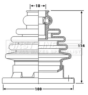  FIRST LINE Drive Shaft Cv Boot Kit