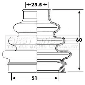  FIRST LINE Drive Shaft Cv Boot Kit