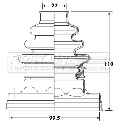  FIRST LINE Drive Shaft Cv Boot Kit