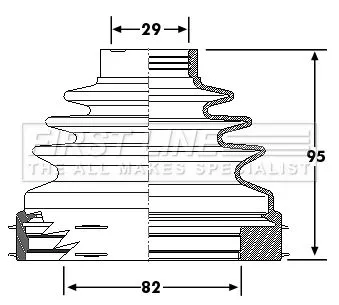  FIRST LINE Drive Shaft Cv Boot Kit