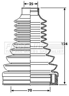 FIRST LINE Drive Shaft Cv Boot Kit