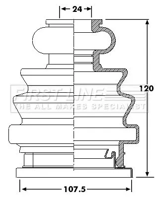  FIRST LINE Drive Shaft Cv Boot Kit