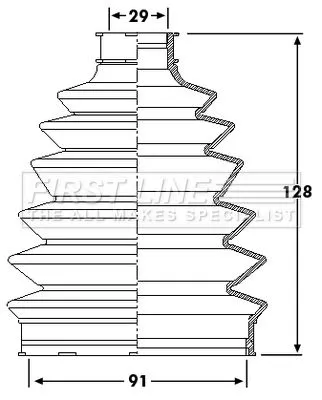 FIRST LINE FIRST LINE FCB6206  FIRST LINE Drive Shaft Cv Boot Kit 