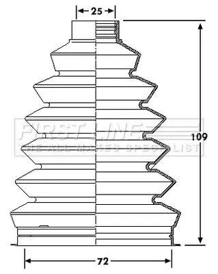 FIRST LINE FIRST LINE FCB6211  FIRST LINE Drive Shaft Cv Boot Kit 