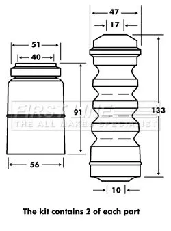 FIRST LINE FIRST LINE FPK7088  FIRST LINE Dust Cover Kit shock absorber 