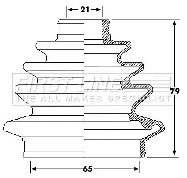  FIRST LINE Drive Shaft Cv Boot Kit