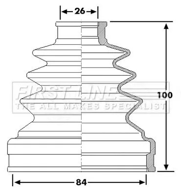 FIRST LINE FIRST LINE FCB6224  FIRST LINE Drive Shaft Cv Boot Kit 