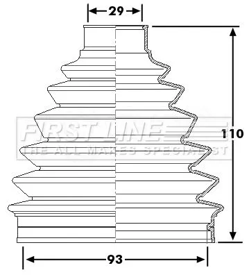  FIRST LINE Drive Shaft Cv Boot Kit