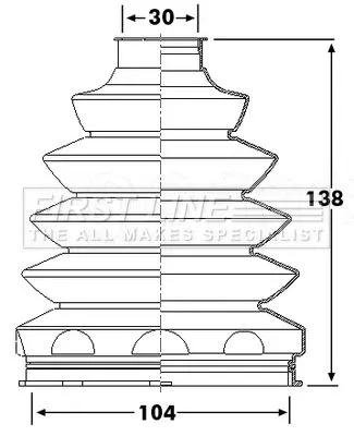 FIRST LINE FIRST LINE FCB6228  FIRST LINE Drive Shaft Cv Boot Kit 