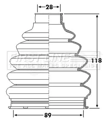 FIRST LINE FIRST LINE FCB6229  FIRST LINE Drive Shaft Cv Boot Kit 