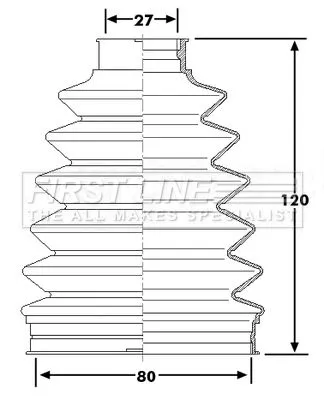 FIRST LINE FIRST LINE FCB6230  FIRST LINE Drive Shaft Cv Boot Kit 