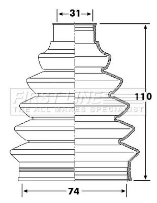 FIRST LINE FIRST LINE FCB6232  FIRST LINE Drive Shaft Cv Boot Kit 