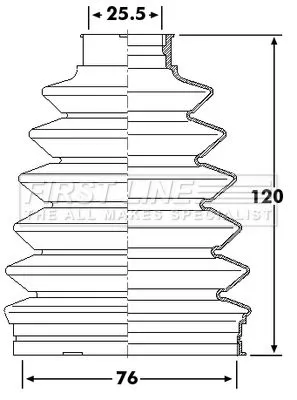 FIRST LINE FIRST LINE FCB6233  FIRST LINE Drive Shaft Cv Boot Kit 