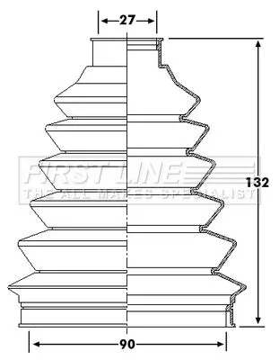 FIRST LINE FIRST LINE FCB6235  FIRST LINE Drive Shaft Cv Boot Kit 