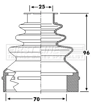  FIRST LINE Drive Shaft Cv Boot Kit
